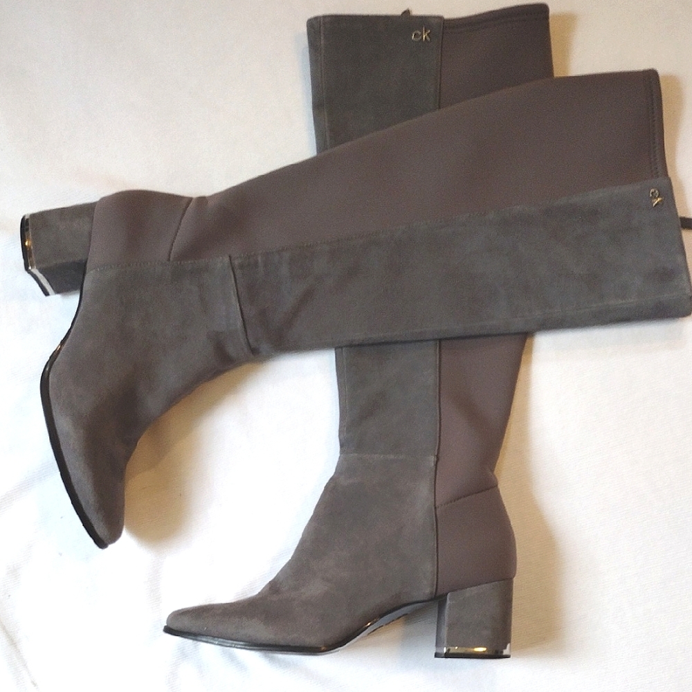 Calvin Klein Gray Freeda Tall Boot - Picture 5 of 11